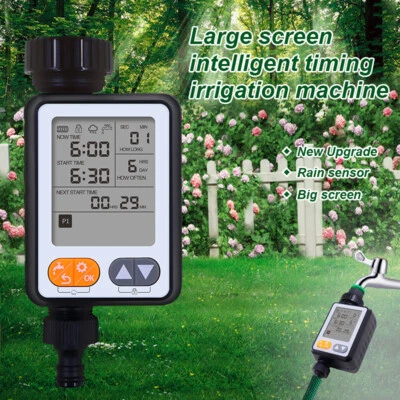 Садовый таймер полива водонепроницаемый автоматический контроллер орошения датчик дождя - Изображение 1 из 4