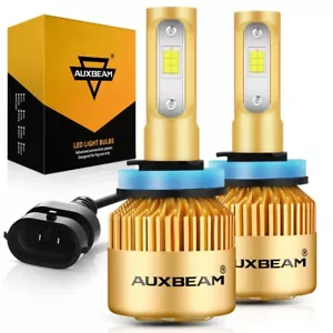 AUXBEAM H11 LED Headlight Bulbs White Low Beam Conversion Kit 10000LM 80W 6500K - Picture 1 of 12