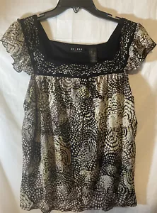 Women’s Axcess sleeveless Blouse Brown and Beige Large - Picture 1 of 5