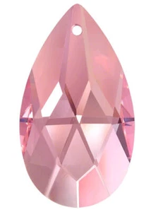 Crystal "Salzburg Almond" 38mm Rosalin ~ Rose, Pink K9 ~ Chandelier Lustre - Picture 1 of 2