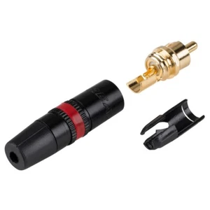 Neutrik Rean NYS373-2 macho RCA enchufe fono (negro/dorado/rojo) - Imagen 1 de 2