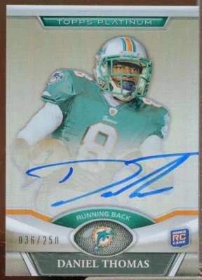 Daniel Thomas/250 Rookie Card 2011 Topps Platinum Rookie Autographs #44  - Image 1 of 2
