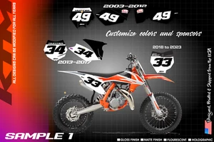 SX85 SX 85 85cc 105 85sx sxs motocross mx pegatinas número personalizado ktm - Imagen 1 de 18