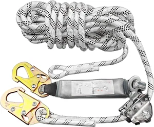 Rope Harness Safety Lanyard, Vertical Roofing Rope with Grab, Fall Protection L - Picture 1 of 12