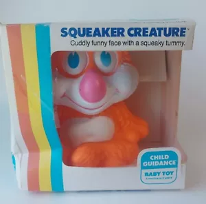 RARE Vtg 1983 CBS Toys Child Guidance Squeaker Creature BabyToy in Box - Picture 1 of 6