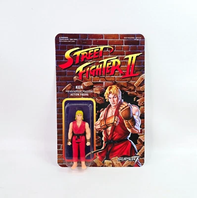 2018 Super7 Ken Street Fighter II 1:18 Scale Reaction Capcom Action Figure - MOC - Image 1 of 4