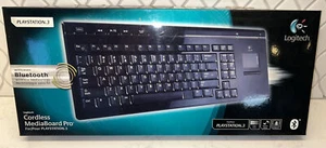 Logitech Playstation 3 Gaming Keyboard Cordless MediaBoard Pro Bluetooth - Picture 1 of 2