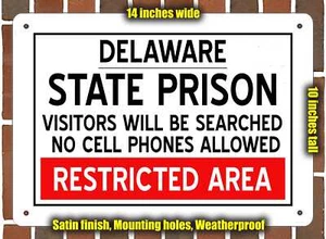 Blechschild - State Prison of Delaware Reproduktion - Bild 1 von 1