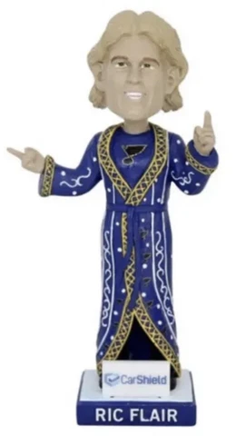 RIC FLAIR ST. LOUIS BLUES WRESTLING THEME NIGHT BOBBLEHEAD 3-15-23 NEW IN BOX!! Cover