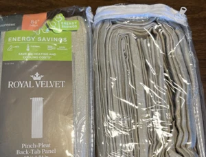 Royal Velvet Supreme, Pinch Pleat Back Tab Panel (50" x63") Linen, JCP New - Picture 1 of 5