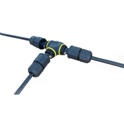 Waterproof 3 Way Cable Connector 2/3/4 Pin Outdoor Electrical Wire Splitter IP68 - Image 1 of 4