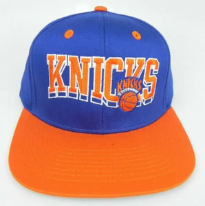 NEW YORK KNICKS NBA VINTAGE 2-TONE BLOCK FLAT BILL SNAPBACK RETRO CAP HAT NEW! - Picture 1 of 6