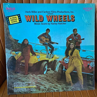 WILD WHEELS MOVIE SOUNDTRACK IN SHRINK VINYL LP RECORD ALBUM DUNE BUGGY CLEAN !! - Image 1 of 4