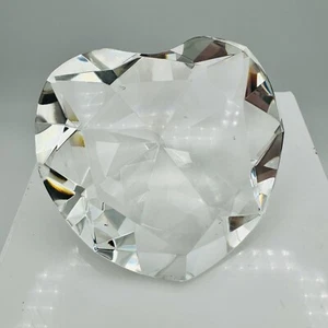 Faceted Paperweight Crystal Heart Shape Cut Glass Suncatcher - Picture 1 of 5