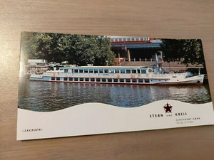 Postkarte Passagierschiff Sachsen Stern u. Kreis Schiffahrt KLAPPKARTE - Bild 1 von 11