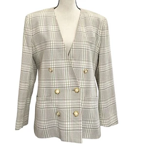 Executive Collection Blazer 14 Plaid Jacket - Picture 1 of 12