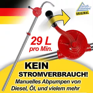 FASSPUMPE HANDPUMPE DIESEL WASSER UMFÜLLPUMPE BIO-DIESEL HEIZÖL ADBLUE* - Bild 1 von 4