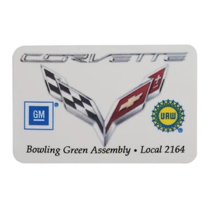 Calcomanía de puerta para Corvette 2014-19 C7 - GM Bowling Green planta de montaje UAW 2164 - Imagen 1 de 3