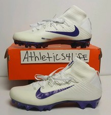 NIKE VAPOR UNTOUCHABLE 2 JEWELS FOOTBALL CLEATS SIZE 12 WHITE PURPLE 835831-150