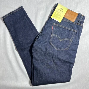 Jeans uomo Levi's 512 slim taper 33x32 blu lavaggio scuro nuovo con etichette - Foto 1 di 13