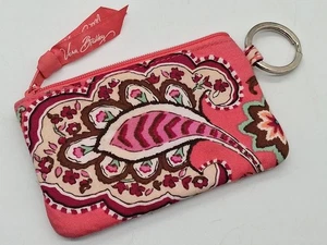 Vera Bradley Reißverschluss/Ausweis/Geldbörse/Schlüsselanhänger - "Call Me Coral" - Muster nicht mehr produziert 2010 - Bild 1 von 3