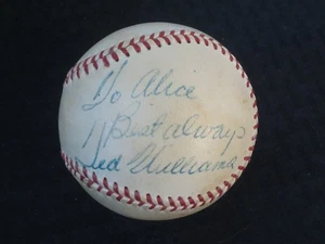 Vintage Ted Williams Red Sox Autograph Signed William Harridge Baseball - Picture 1 of 5
