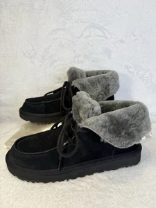 BOTINES UGG DIARA NEGROS LANA GAMUZA PUÑO ZAPATILLA ZAPATO TALLA 10 MUJER - Imagen 1 de 20