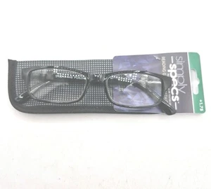 D155 FOSTER GRANT SIMPLY SPECS CARTMAN BLK + 1.75 READERS Reading Glasses - Picture 1 of 5