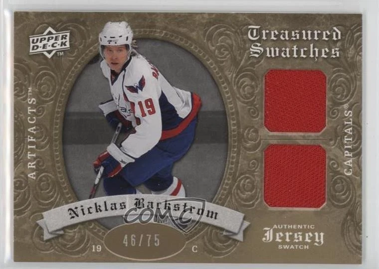 2008-09 Upper Deck Artifacts Treasured Swatches Dual Gold /75 Nicklas Backstrom - Image 1 of 2