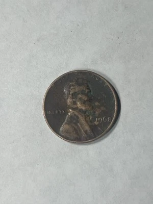 1968 D Lincoln Penny with Error on Top Rim, and "L" in Liberty on Edge - Image 1 of 3
