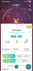 Pokémon Shiny Fennekin ( XXS) GO - Foto 1 di 2