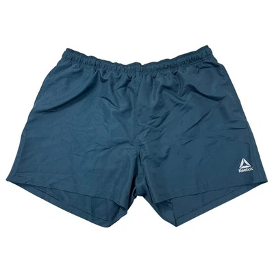 Vintage Reebok Shorts Pockets Retro Big Logo Sports Blue Mens 2XL - Image 1 of 4