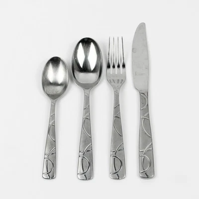 4-Piece Place Setting Cambridge Silver CBS224 Pattern Stainless Steel Rare - Image 1 of 4