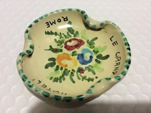 Vintage Grand Hotel Rom kleiner Keramik Aschenbecher Souvenir of Italy - Bild 1 von 4