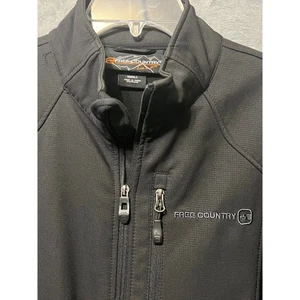 Free Country Softshell Jacket Mens Small Black Full Zip Lightweight Coat - Picture 1 of 11