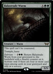 Balustrade Wurm (Duskmourn: House of Horror #168) | Lightly played - Picture 1 of 2