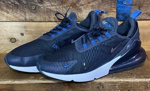 Scarpe da corsa sportive Nike Air Max 270 da uomo taglia 10,5 US nere grigie blu - Foto 1 di 10