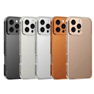 Funda Carcasa Color Sólido TPU + Metal para iPhone 17 16 15 14 Pro Max / 15 16 17 Pro - Imagen 1 de 16