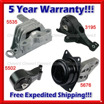 M911 Fits 2013-2019 Cadillac XTS 3.6L FWD AUTO Motor & Transmission Mount 4pc - Image 1 of 4