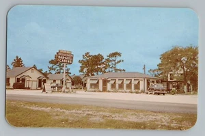Yulee Florida FL Nassau Tavern Motor Court Bar Grill Chrom Postkarte 1950er - Bild 1 von 2