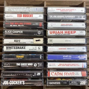x20 Cassette Tape Hard Rock Heavy Metal The Who Rolling Stones Kiss Whitesnake - Picture 1 of 5