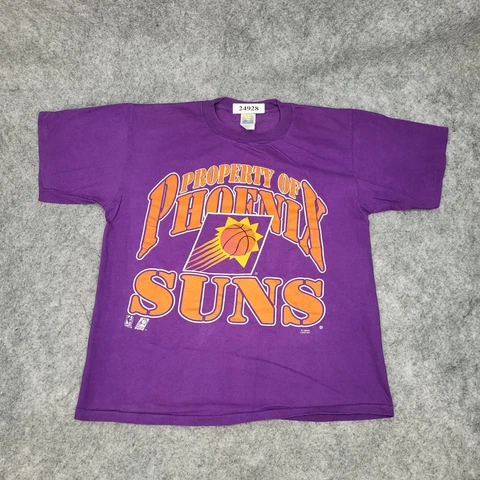 Vintage Phoenix Suns T-Shirt Medium Purple 90s Single Stitch USA Charles Barkley Cover