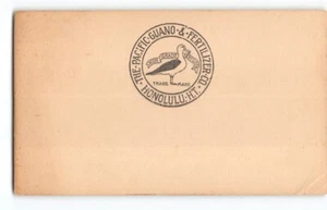 ADV. PACIFIC GUANO~South Pacific~Hawaii~Howland Wake Islands Ship Postcard -L1 - Picture 1 of 4