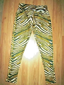 Zuba grün/gold glänzend Zebramuster hohe Leibhöhe Fitness Leggings Large-Tall neu - Bild 1 von 7