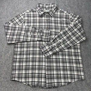 Fair Harbor Hemd Herren groß grau kariert Flanell schwere Klappe Brusttaschen - Bild 1 von 21