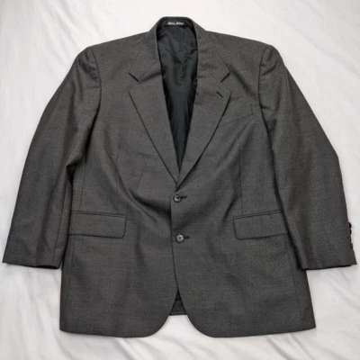 Kilburne and Finch Mens Size 42R Gray Weave Polyester Wool Coat Blazer Jacket Foto 1 de 4