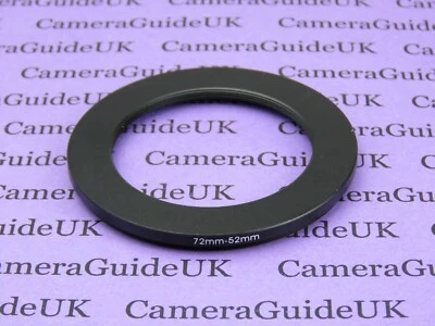 72mm to 52mm 72mm-52mm Stepping Step Down Filter Ring Adapter  - Image 1 of 2