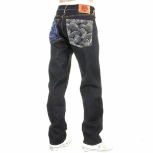 RMC JEANS Tsunami Wave with blue Painted Logo Jeans - Picture 1 of 4