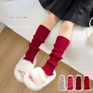 Thickened Leg Warmers Knitted Middle Tube Socks New Leggings Foot Cover Girl - Picture 1 of 22