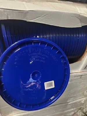 Encore Plastics 3.5-Gallon and 5-Gallon Blue Plastic Bucket Lid (30-Pack)